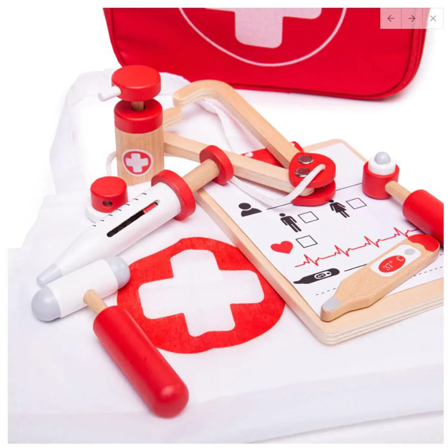 Houten Dokterset - 10 dlg.-Bigjigs Sale