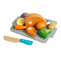 Houten Gebraden Diner Speelset, 12dlg.>Bigjigs Discount