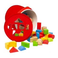 Houten Gekleurde Bouwstenen, 80dlg.-Bigjigs Sale