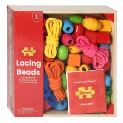 Houten Gekleurde Kralen, 95dlg.-Bigjigs Clearance