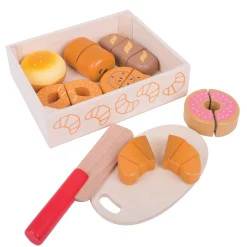 Houten Kistje met Snijbrood, 17dlg.-Bigjigs Sale