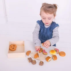 Houten Kistje met Snijbrood, 17dlg.-Bigjigs Sale