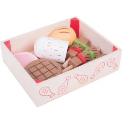 Houten Kistje met Vleeswaren, 9 dlg.-Bigjigs Clearance