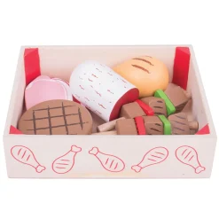 Houten Kistje met Vleeswaren, 9 dlg.-Bigjigs Clearance