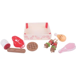 Houten Kistje met Vleeswaren, 9 dlg.-Bigjigs Clearance