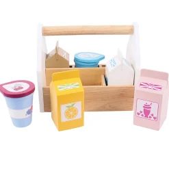 Bigjigs Houten Kistje met Zuivelproducten, 7dlg. Outlet