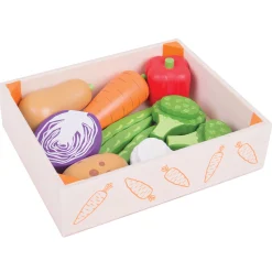 Houten Kistje met Groenten, 12 dlg.>Bigjigs New