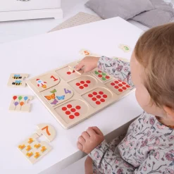 Houten Leerpuzzel Getallen, 18dlg.><noscript><img width=