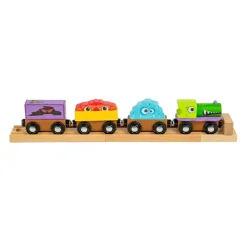 Houten Monster-trein, 4dlg.>Bigjigs Online