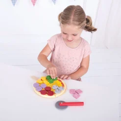 Houten Pizza met Beleg-Bigjigs Clearance