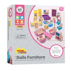 Houten Poppenhuis Meubels, 27dlg.>Bigjigs New