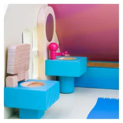 Houten Poppenhuis Meubels, 27dlg.><noscript><img width=