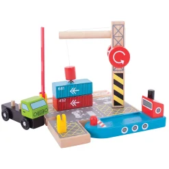Houten Rails - Container Scheepswerf-Bigjigs Online