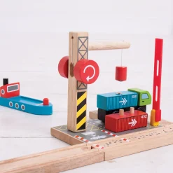 Houten Rails - Container Scheepswerf-Bigjigs Online