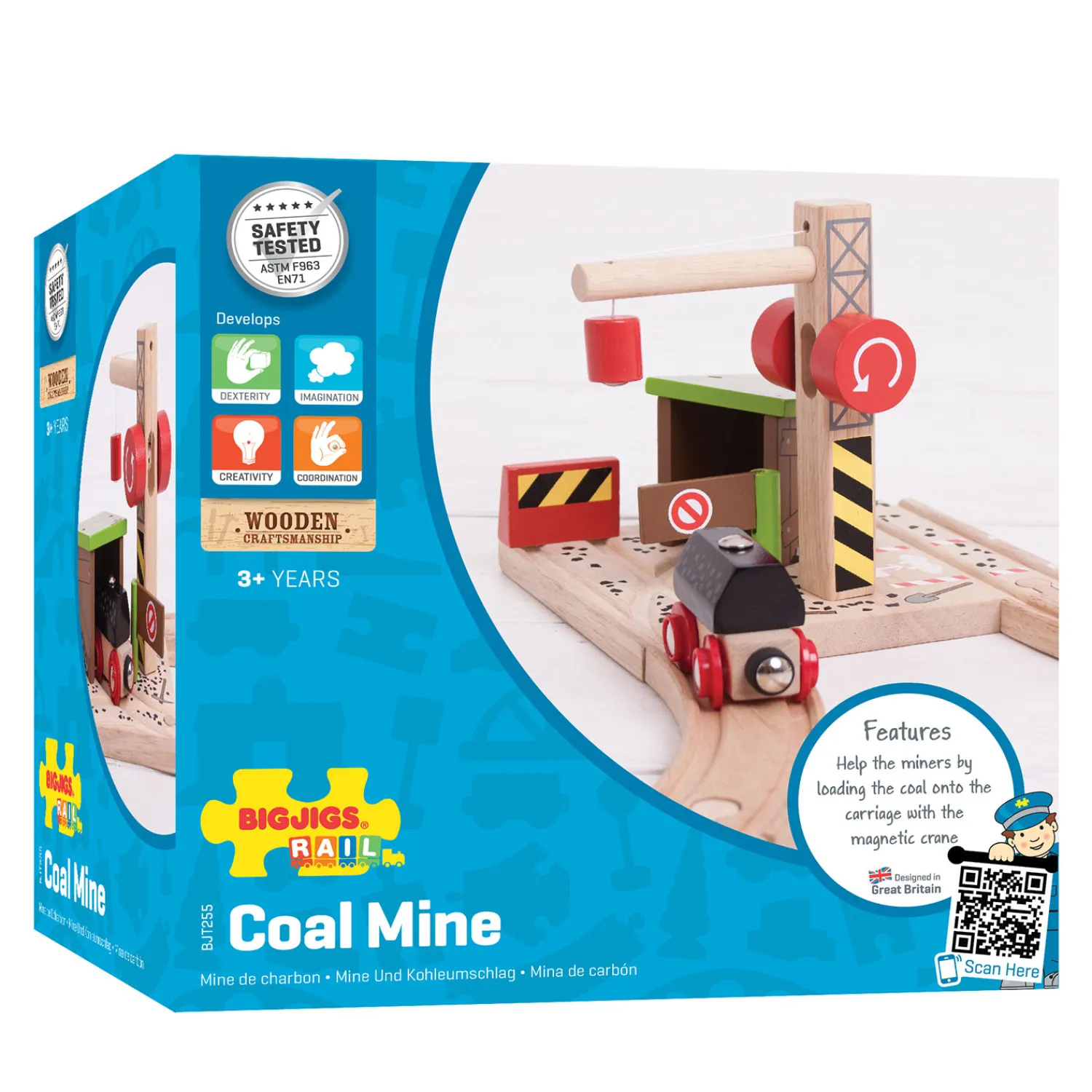 Bigjigs Houten Rails - Steenkool Mijn Outlet