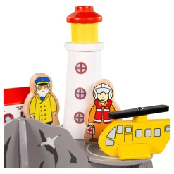 Bigjigs Houten Rails Vuurtoren 4-Wegs Tunnel Outlet