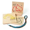 Bigjigs Houten Rijgpuzzel op Nummer - Constructie, 8dlg. Clearance