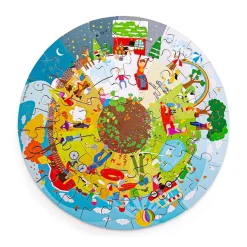 Houten Seizoenen Vloerpuzzel Rond, 50st.-Bigjigs Online