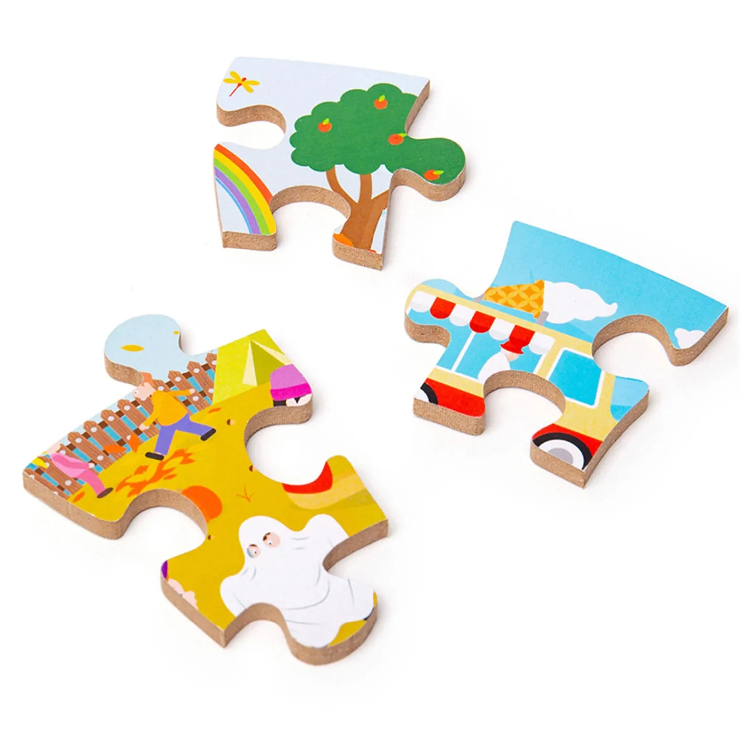 Houten Seizoenen Vloerpuzzel Rond, 50st.-Bigjigs Online