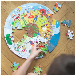 Houten Seizoenen Vloerpuzzel Rond, 50st.-Bigjigs Online