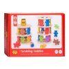 Houten Stapelspel Teddyberen.-Bigjigs