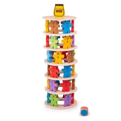 Houten Stapelspel Teddyberen.-Bigjigs