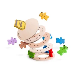 Houten Stapelspel Teddyberen.-Bigjigs