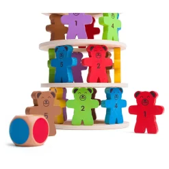 Houten Stapelspel Teddyberen.-Bigjigs