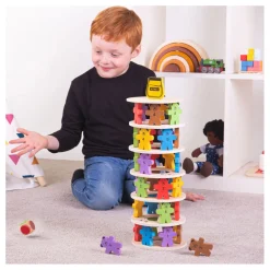 Houten Stapelspel Teddyberen.-Bigjigs