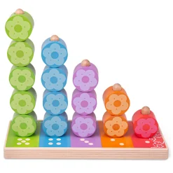 Bigjigs Houten Stapelspel Bloemen, 16dlg. Best