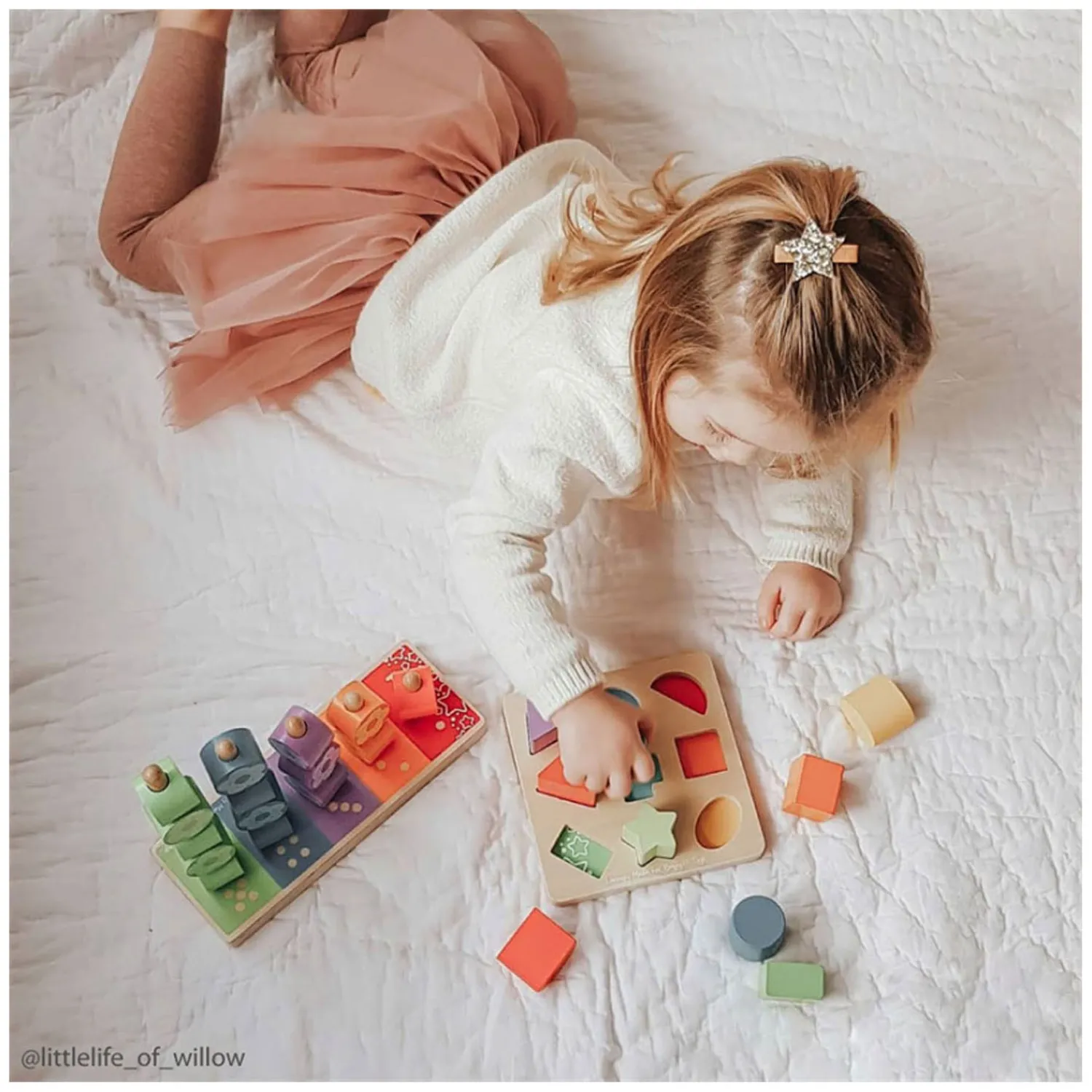 Bigjigs Houten Stapelspel Bloemen, 16dlg. Best