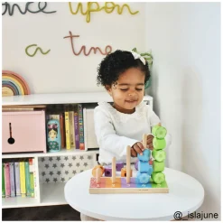 Bigjigs Houten Stapelspel Bloemen, 16dlg. Best