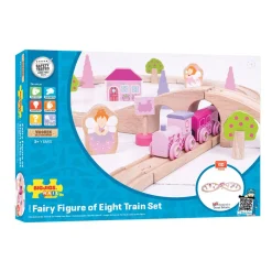 Houten Treinset - Roze, 40dlg.-Bigjigs Discount