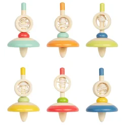 Bigjigs Houten Trekkoord Tol Hot