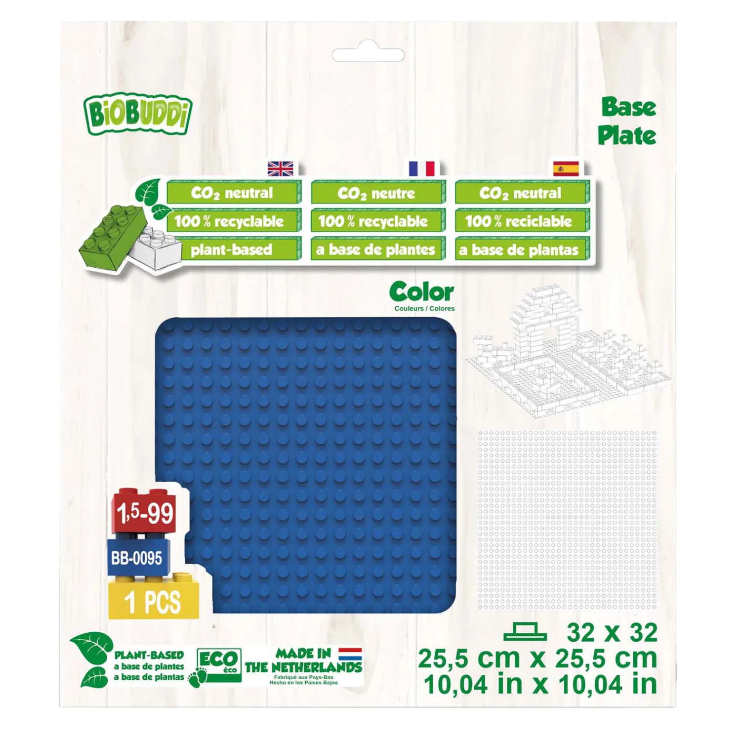 BiOBUDDi Edu Basisplatenset Ocean Blue - 4st. Sale