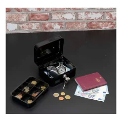 Black+Decker Geldkistje Zwart met Sleutel, 6 Vakken- Online