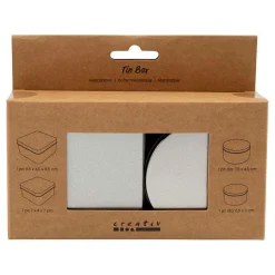 Blikjes Cirkel en Vierkant - 4st.>Creativ Company Outlet