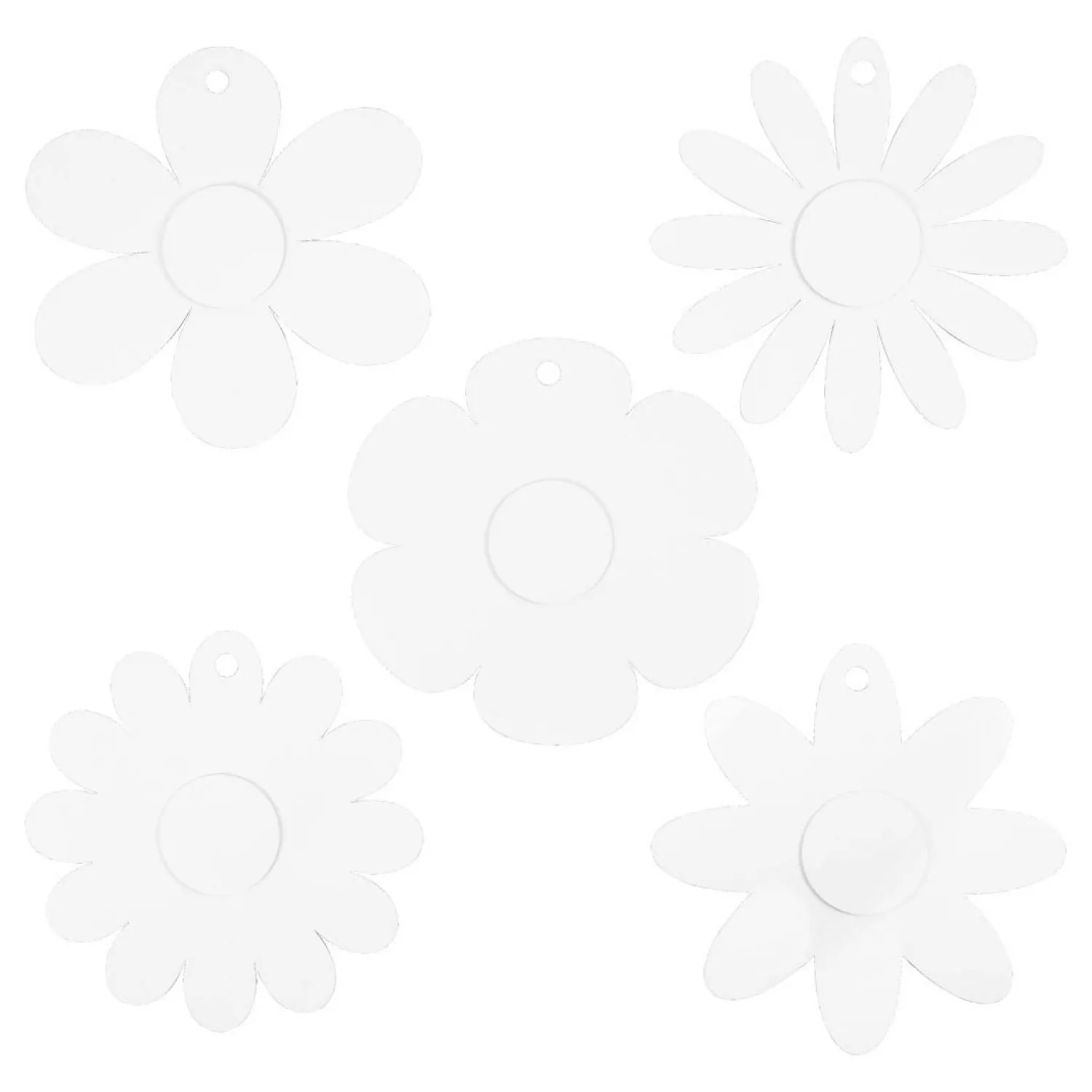 Bloemen Wit, 5x 3st.>Creativ Company Clearance