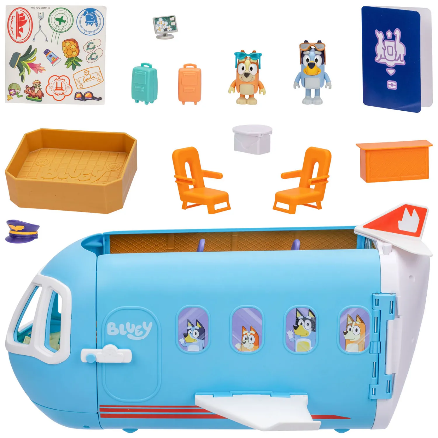 Bluey 3in1 Vliegtuig met 2 Speelfiguren>Moose Toys Hot
