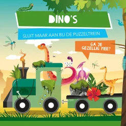 Boek en Puzzeltrein Dino's Discount
