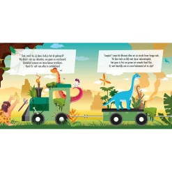Boek en Puzzeltrein Dino's Discount