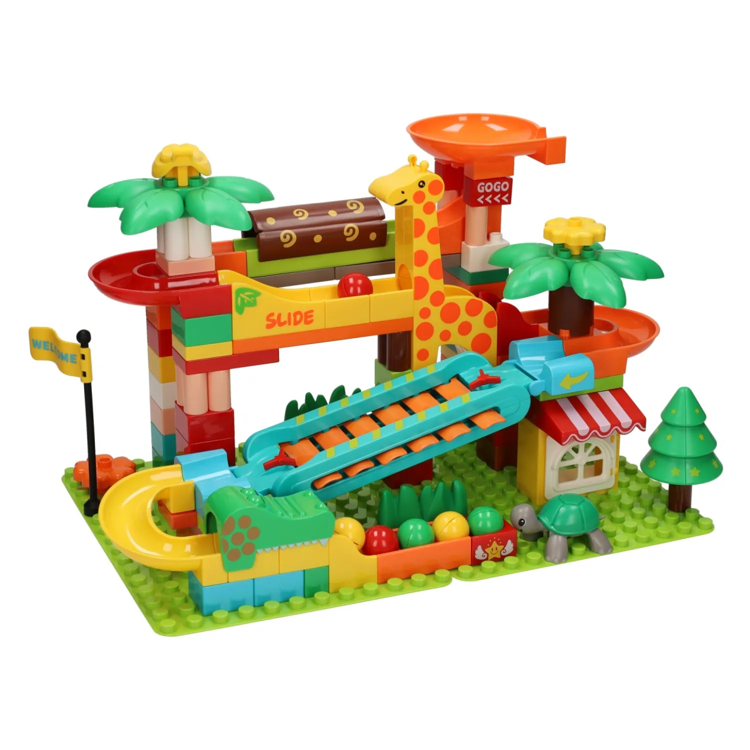 Bouwblokken Muzikale Ballenbaan Jungle - 109dlg.- Outlet