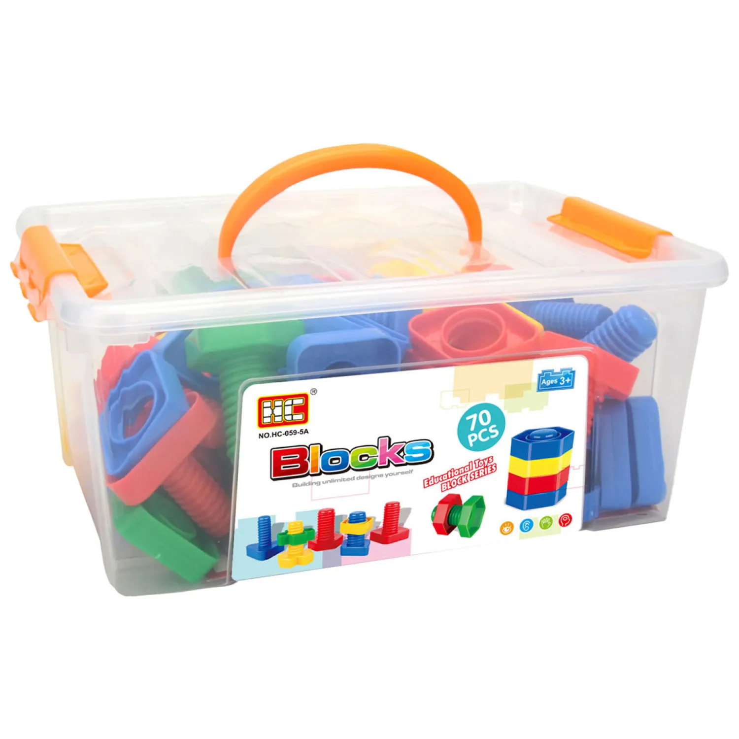 Bouwschroeven in Opbergbox, 70dlg.> Clearance