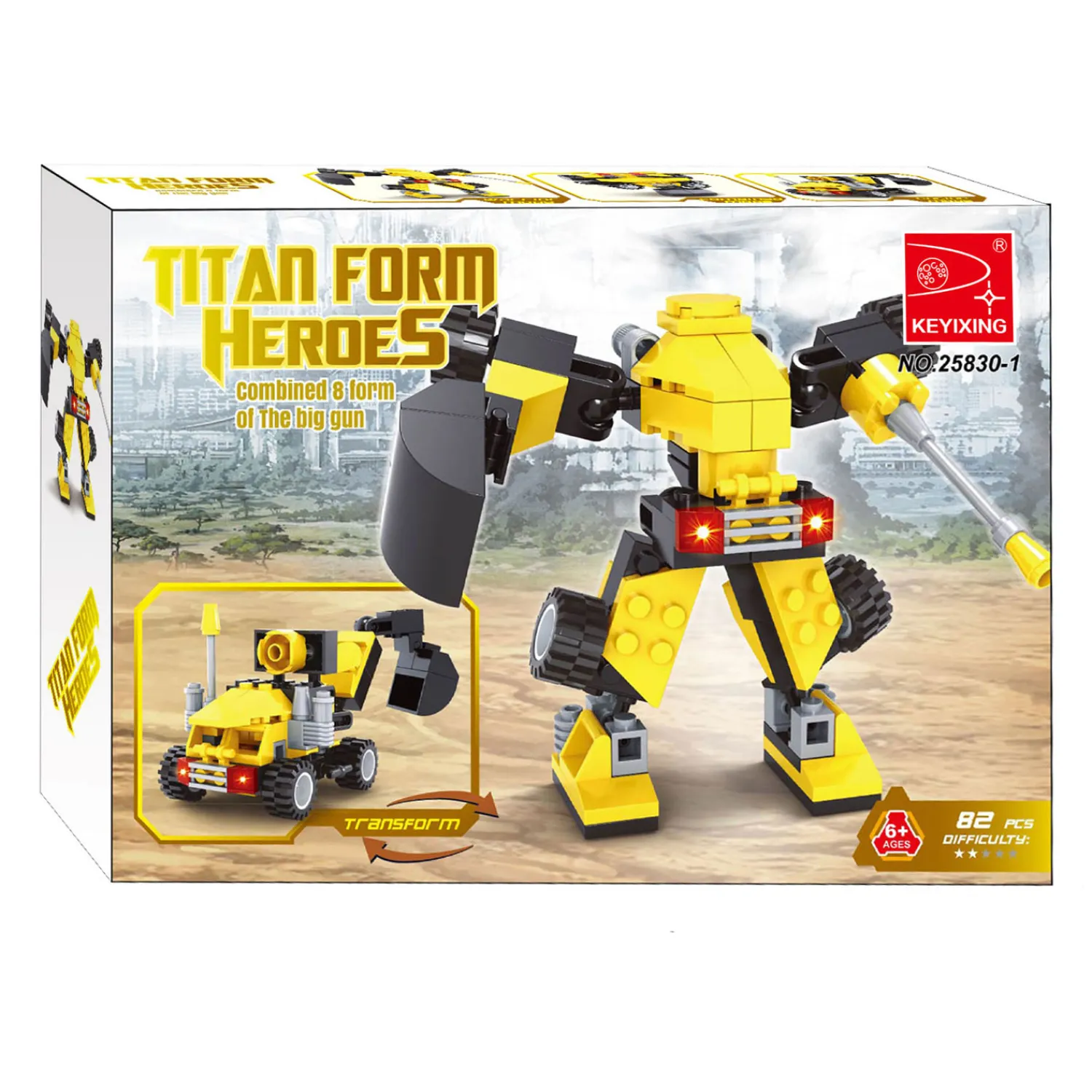 Bouwset Transformeer Robot Graafmachine - 82 dlg.> New