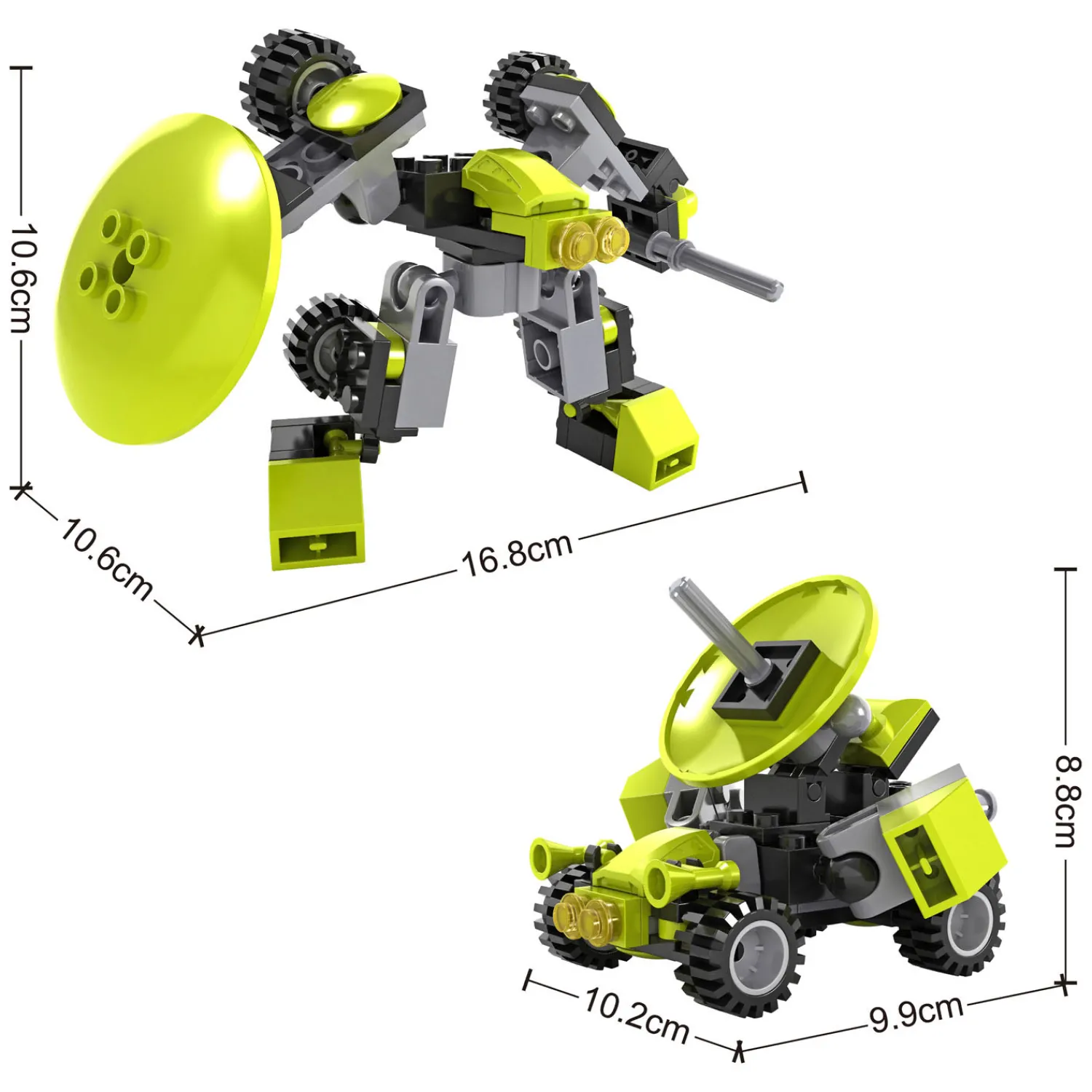 Bouwset Transformeer Robot / Ruimtewagen - 90dlg> Discount