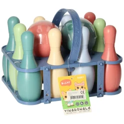 Bowlingset Pastel in Houder, 12dlg.-
