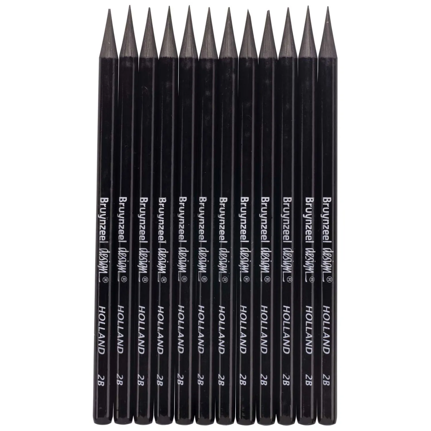 Bruynzeel Design Grafietstift 2B - 12st. Hot