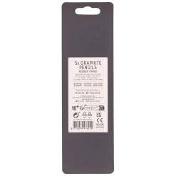 Grafietpotlodenset Neon, 5 Hb Potloden met Gum-Bruynzeel New