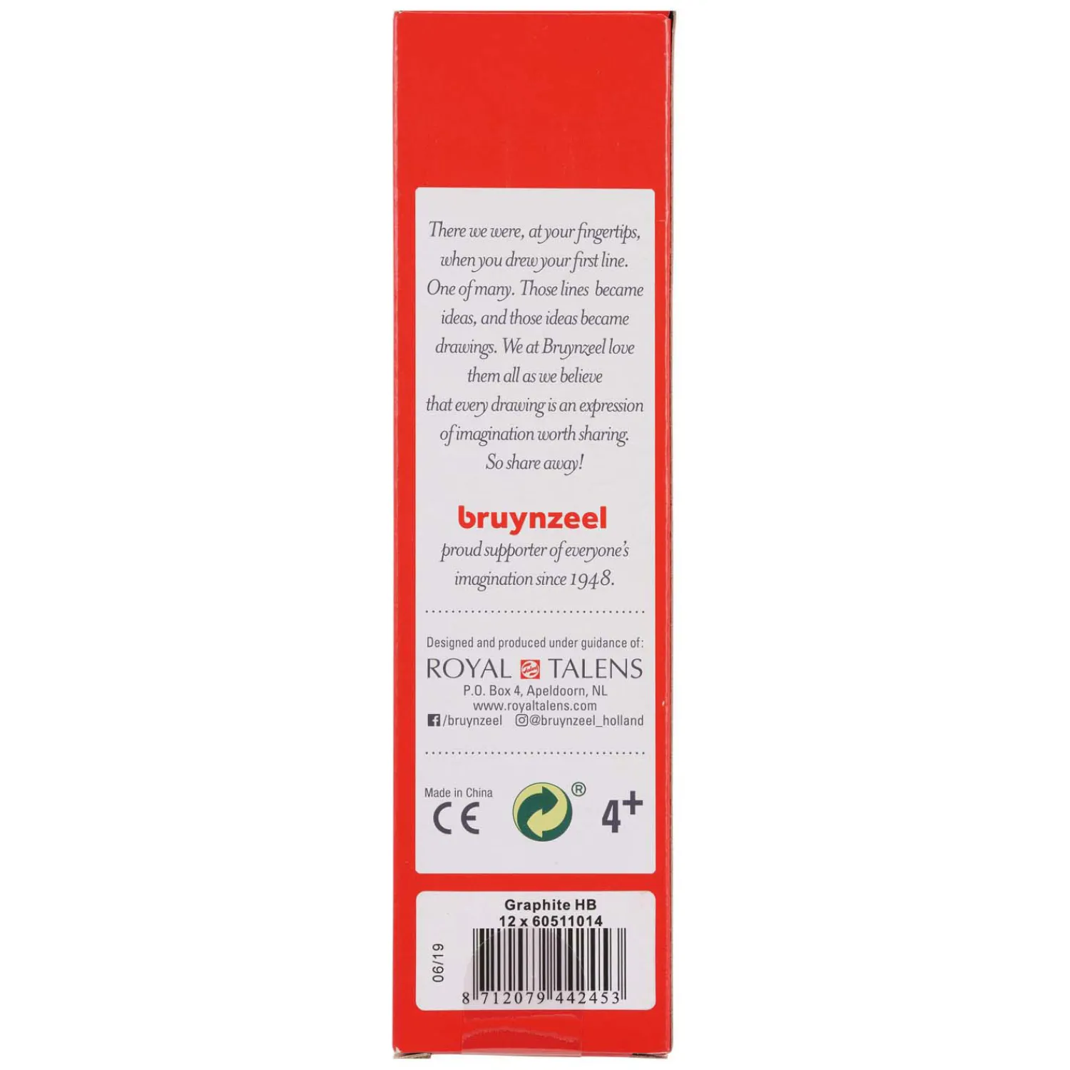 Hb Grafietpotlood Zwart/Rood>Bruynzeel Clearance