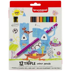 Kids Triple Kleurpotloden Set 12-Bruynzeel Clearance